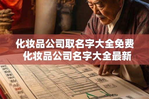化妆品公司取名字大全免费  化妆品公司名字大全最新