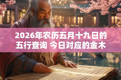 2026年农历五月十九日的五行查询 今日对应的金木水火土属性