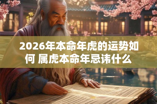 2026年本命年虎的运势如何 属虎本命年忌讳什么