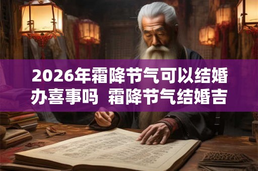 2026年霜降节气可以结婚办喜事吗 霜降节气结婚吉利吗 2026年霜降节气可以结婚办喜事吗 霜降节气结婚吉利吗