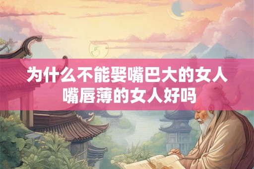 为什么不能娶嘴巴大的女人 嘴唇薄的女人好吗 为什么不能娶嘴巴大的女人 嘴唇薄的女人好吗