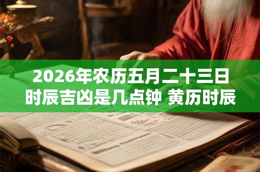 2026年农历五月二十三日时辰吉凶是几点钟 黄历时辰吉凶查询 2026年农历五月二十三日时辰吉凶是几点钟 黄历时辰吉凶查询