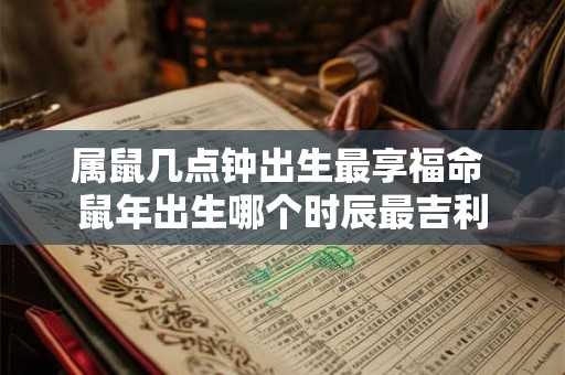 属鼠几点钟出生最享福命 鼠年出生哪个时辰最吉利