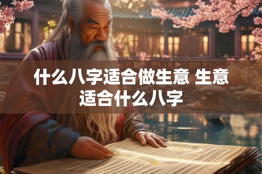 什么八字适合做生意 生意适合什么八字