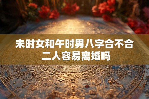 未时女和午时男八字合不合 二人容易离婚吗