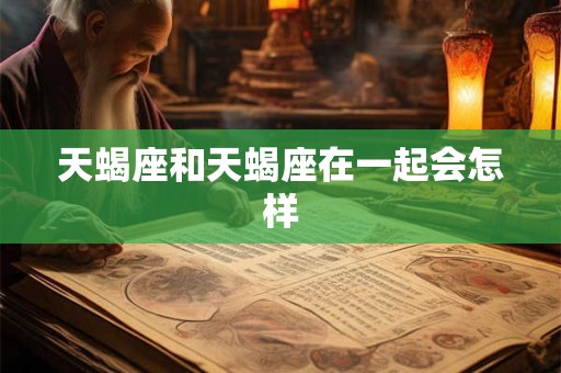 天蝎座和天蝎座在一起会怎样