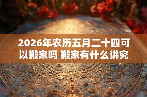2026年农历五月二十四可以搬家吗 搬家有什么讲究和忌讳