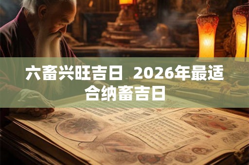 六畜兴旺吉日  2026年最适合纳畜吉日