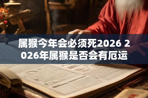 属猴今年会必须死2026 2026年属猴是否会有厄运 属猴今年会必须死2026 2026年属猴是否会有厄运