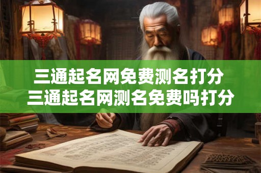 三通起名网免费测名打分 三通起名网测名免费吗打分准吗