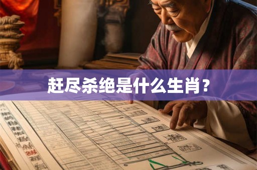 赶尽杀绝是什么生肖? 赶尽杀绝是什么生肖?