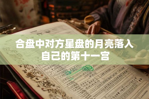 合盘中对方星盘的月亮落入自己的第十一宫