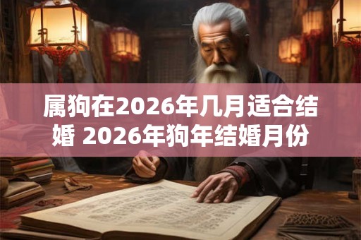 属狗在2026年几月适合结婚 2026年狗年结婚月份