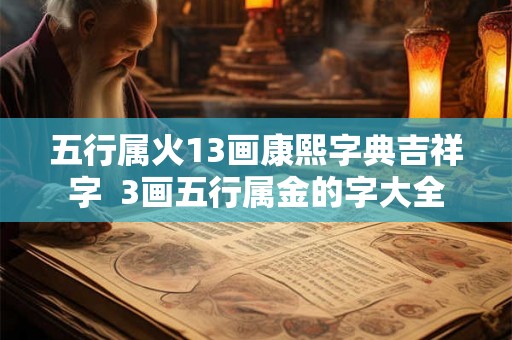 五行属火13画康熙字典吉祥字  3画五行属金的字大全
