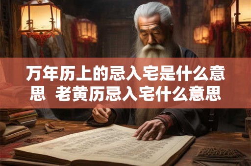 万年历上的忌入宅是什么意思 老黄历忌入宅什么意思 万年历上的忌入宅是什么意思 老黄历忌入宅什么意思