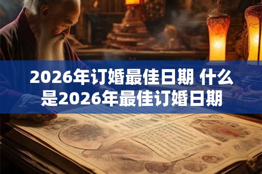2026年订婚最佳日期 什么是2026年最佳订婚日期