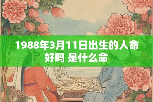 1988年3月11日出生的人命好吗 是什么命