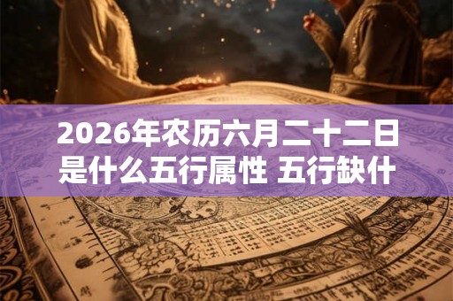 2026年农历六月二十二日是什么五行属性 五行缺什么