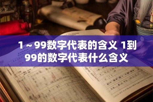 1～99数字代表的含义 1到99的数字代表什么含义