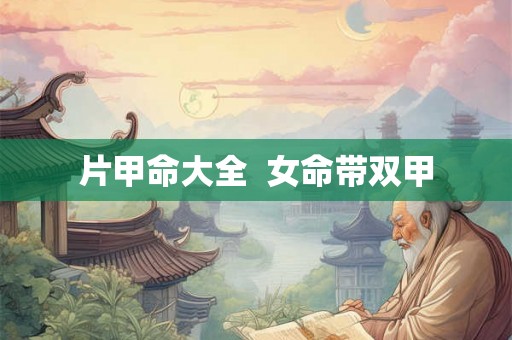 片甲命大全  女命带双甲