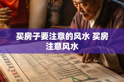 买房子要注意的风水 买房注意风水