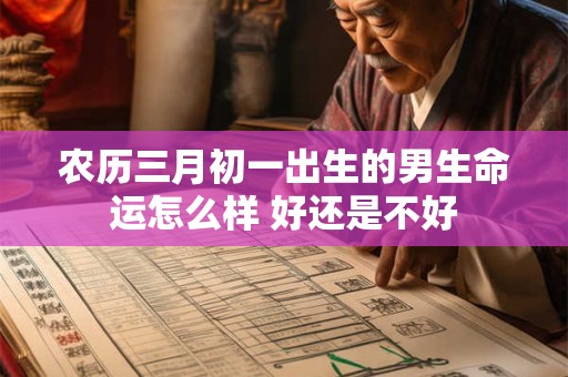 农历三月初一出生的男生命运怎么样 好还是不好