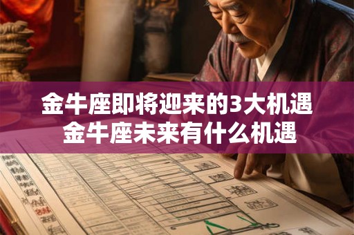 金牛座即将迎来的3大机遇 金牛座未来有什么机遇