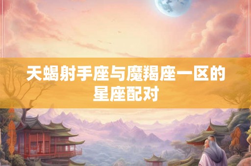 天蝎射手座与魔羯座一区的星座配对
