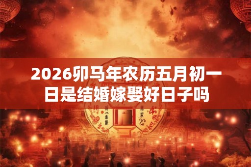 2026卯马年农历五月初一日是结婚嫁娶好日子吗