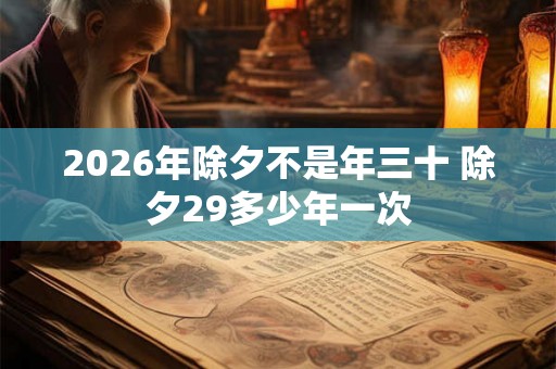 2026年除夕不是年三十 除夕29多少年一次