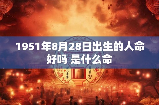 1951年8月28日出生的人命好吗 是什么命