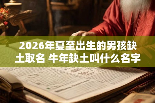 2026年夏至出生的男孩缺土取名 牛年缺土叫什么名字