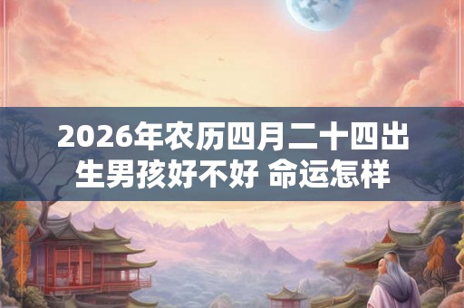 2026年农历四月二十四出生男孩好不好 命运怎样