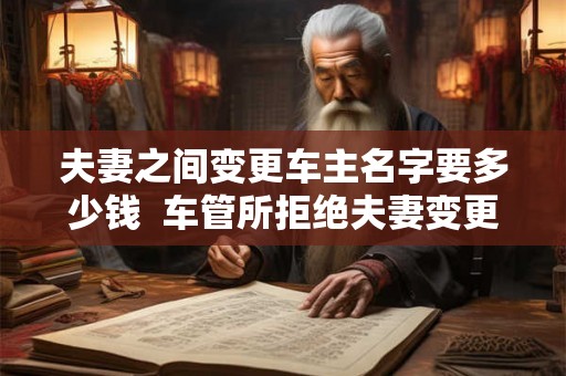夫妻之间变更车主名字要多少钱  车管所拒绝夫妻变更
