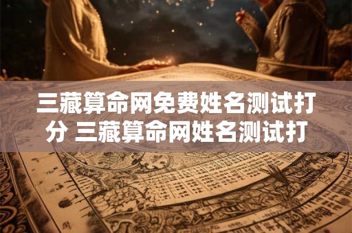 三藏算命网免费姓名测试打分 三藏算命网姓名测试打分免费吗