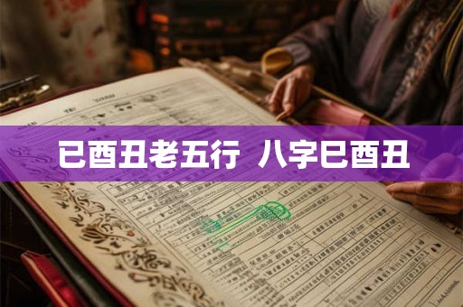 已酉丑老五行  八字巳酉丑