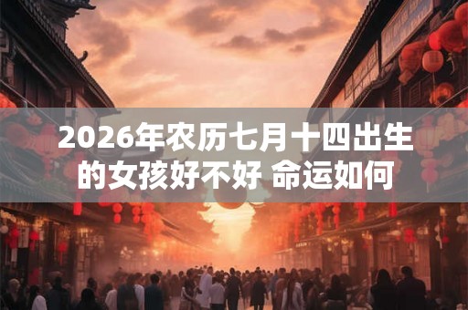 2026年农历七月十四出生的女孩好不好 命运如何