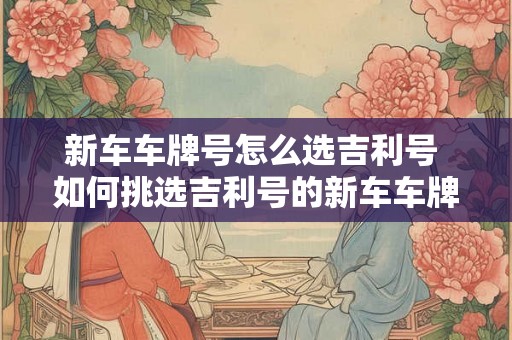 新车车牌号怎么选吉利号 如何挑选吉利号的新车车牌号