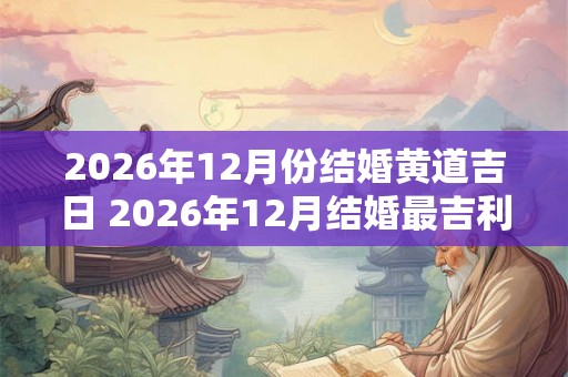 2026年12月份结婚黄道吉日 2026年12月结婚最吉利的日子