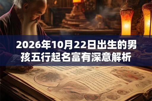 2026年10月22日出生的男孩五行起名富有深意解析