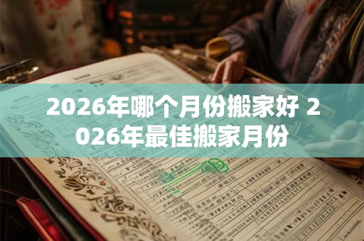 2026年哪个月份搬家好 2026年最佳搬家月份