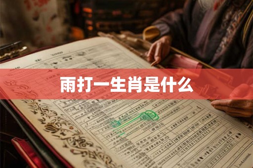 雨打一生肖是什么 雨打一生肖是什么