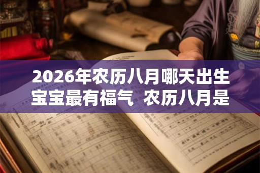 2026年农历八月哪天出生宝宝最有福气  农历八月是什么季节