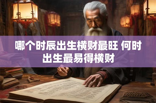 哪个时辰出生横财最旺 何时出生最易得横财 哪个时辰出生横财最旺 何时出生最易得横财