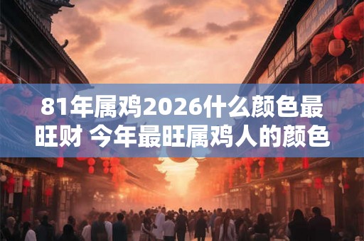 81年属鸡2026什么颜色最旺财 今年最旺属鸡人的颜色
