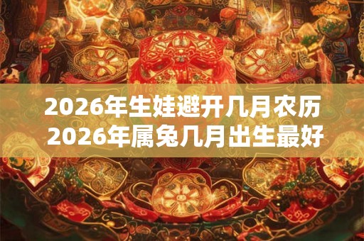 2026年生娃避开几月农历 2026年属兔几月出生最好命