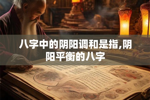 八字中的阴阳调和是指,阴阳平衡的八字