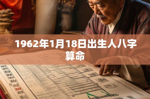1962年1月18日出生人八字算命