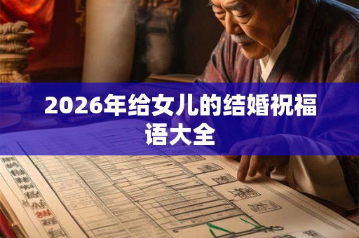 2026年给女儿的结婚祝福语大全