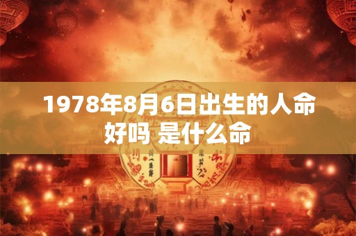 1978年8月6日出生的人命好吗 是什么命